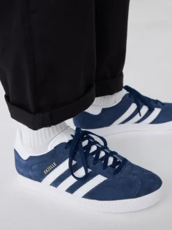 Marine/Blanc - Baskets adidas Originals Gazelle Lace Junior
