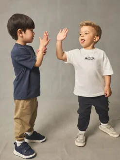 Marine/Blanc - Ensemble T-shirt à manches courtes et jogging utilitaire Lot de 2 (3mois-7ans)