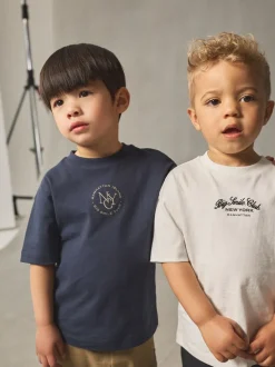 Marine/Blanc - Ensemble T-shirt à manches courtes et jogging utilitaire Lot de 2 (3mois-7ans)