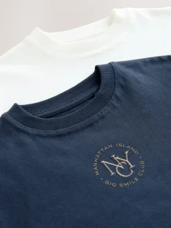 Marine/Blanc - Ensemble T-shirt à manches courtes et jogging utilitaire Lot de 2 (3mois-7ans)