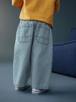 Marine/Blanc - Jeans à jambe large (3mths-7yrs)