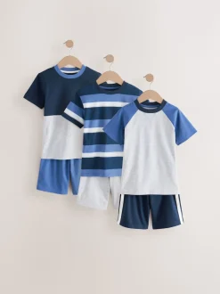 Marine/Gris - Pyjama court 3 Pack (3-16ans)