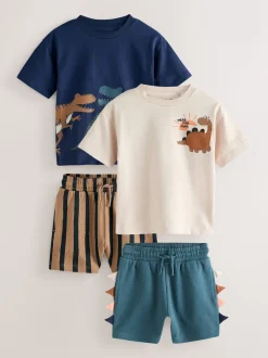 Marine/Pierre - Ensemble t-shirt et short à manches courtes Lot de 2 (3mois à7ans) (3mois à7ans)