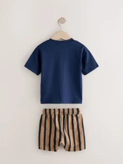 Marine/Pierre - Ensemble t-shirt et short à manches courtes Lot de 2 (3mois à7ans) (3mois à7ans)