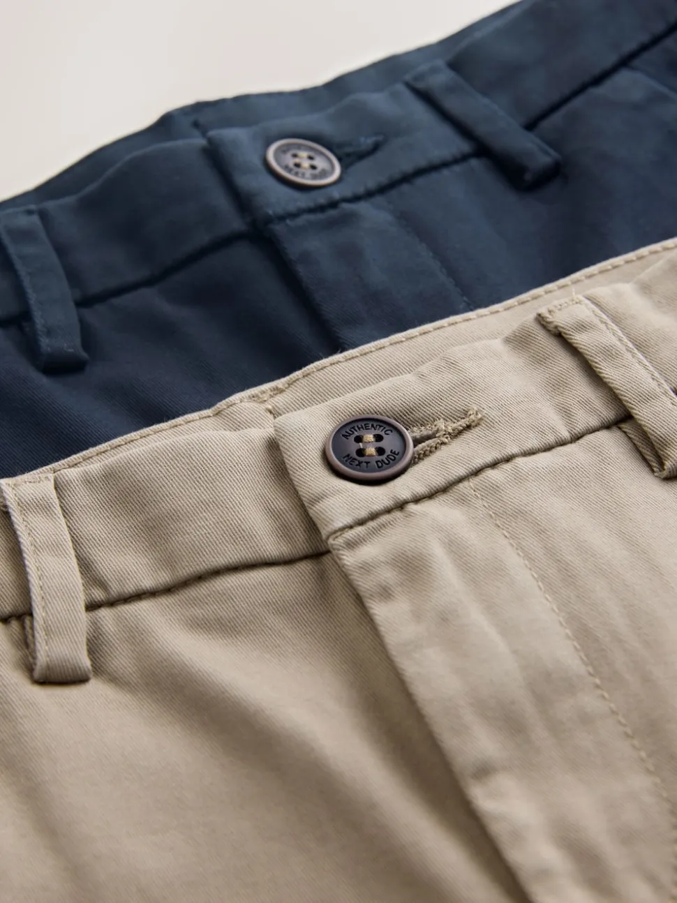 Marine/Pierre - Lot de 2 pantalons chino skinny extensible (3-17ans)