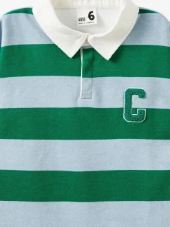 Marl bleu - Haut polo Cotton On Rugby en polaire