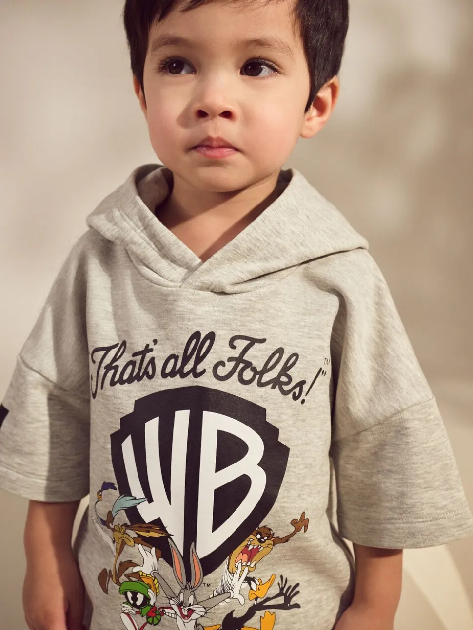 Marl gris - Looney Tunes Ensemble sweat à capuche et short à manches courtes (6mois8ans)