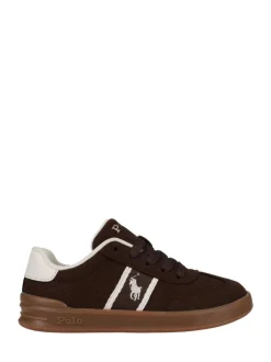 Marron - Baskets Polo Ralph Lauren Heritage Court III en daim pour garçon