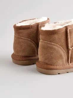 Marron - Bottes en daim doublées et chaudes