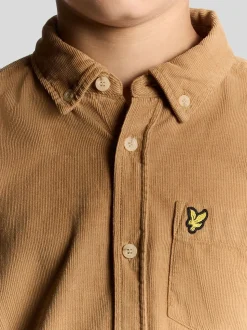 Marron - Chemise Lyle & Scott en velours côtelé pour garçons