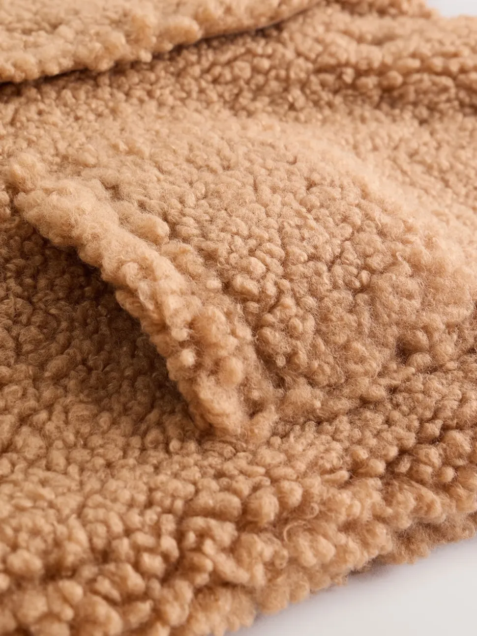 Marron - Combinaison bébé à capuche en peau de mouton