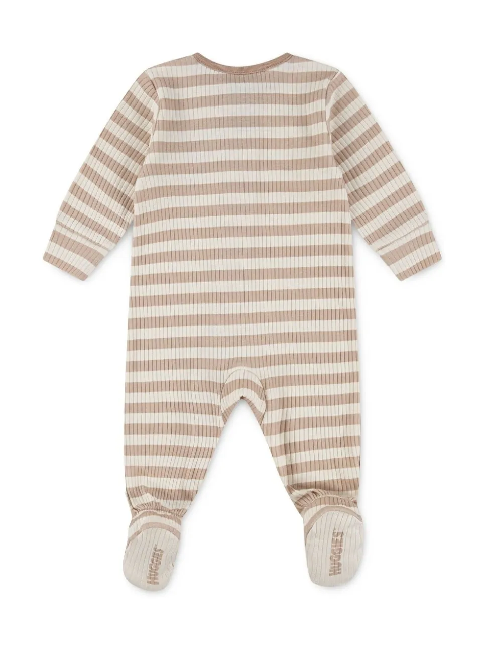 Marron - Combinaison de nuit Huggies à rayures marron à pieds zippés avec détails ours