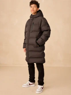 Marron - Doudoune imperméable à Gamme longue doublée de polaire (3-17ans)