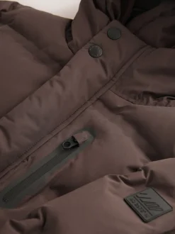 Marron - Doudoune imperméable à Gamme longue doublée de polaire (3-17ans)