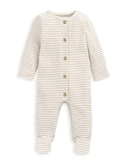 Marron - Ensemble Mamas & Papas combinaison de nuit marron rayé avec veste sans manches