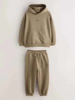 Marron - Ensemble Superdry sweat et short