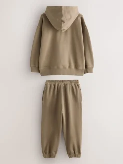 Marron - Ensemble Superdry sweat et short