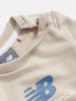 Marron - Ensemble Survêtement New Balance FT Col rond