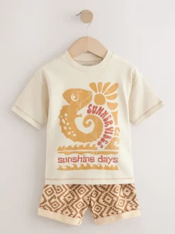 Marron - Ensemble t-shirt et short à manches courtes Lot de 2 (3mois à7ans) (3mois à7ans)