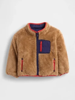 Marron - Gap Veste réversible sherpa légère (6mois-5ans)