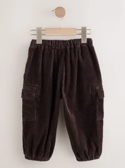 Marron - Pantalon cargo en velours côtelé (3mths-7yrs)