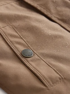 Marron - Parka imperméable doublée de borg (3mois-7ans)