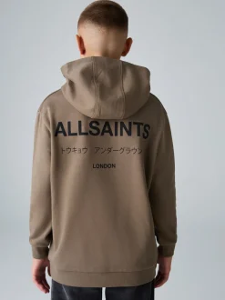 Marron - SmallSaints Oversized Underground Pullover Sweat-shirt à capuche