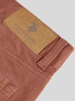 Marron - U.S. Polo Assn. Pantalon Bedford en velours côtelé 5 poches