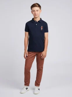 Marron - U.S. Polo Assn. Pantalon Bedford en velours côtelé 5 poches