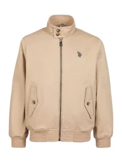 Marron - U.S. Polo Assn. Veste Harrington en sergé