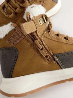 Marron fauve - Bottes de marche doublées chaudes