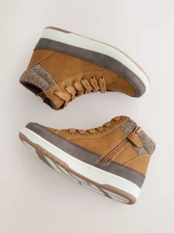 Marron fauve - Bottes hautes à doublure chaude