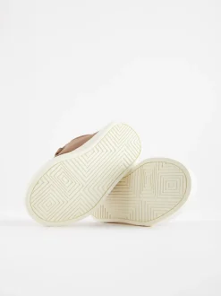 Marron fauve - Bottines avec fermeture scratch et doublure chaude