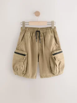 Marron fauve - Cargo court à poche ample (3-16ans)