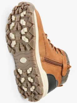 Marron fauve - Chaussures de randonnée montantes Thinsulate avec doublure