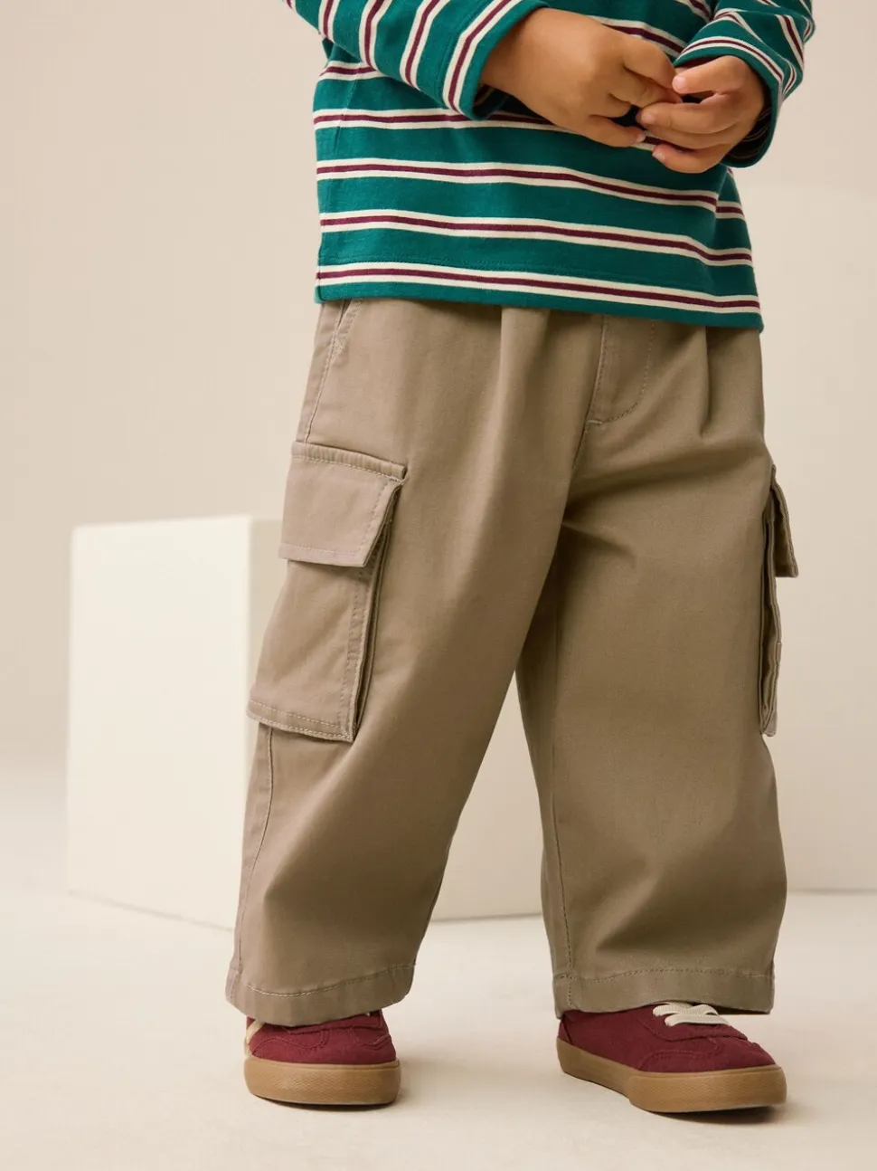 Marron fauve - Pantalon cargo (3mths-7yrs)