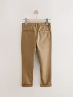 Marron fauve - Pantalon chino extensible (3-17ans)
