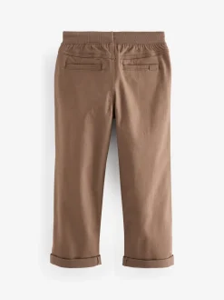 Marron fauve - Pantalon Pull-On à Taille Côtelée (3-16ans)