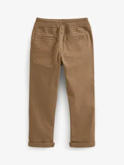 Marron fauve - Pantalon Pull-On à Taille Côtelée (3-16ans)