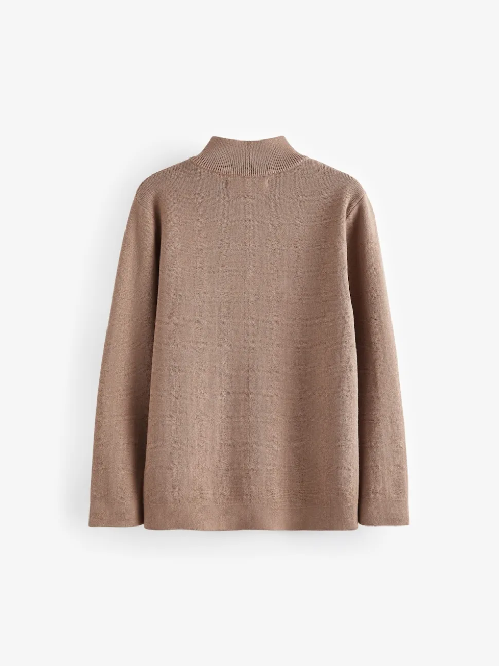 Marron fauve - Pull quart de zip (3-16ans)