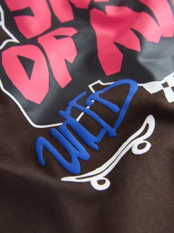 Marron imprimé dans le dos - T-shirt graphique Manches courtes Relaxed Fit (3-16yrs)