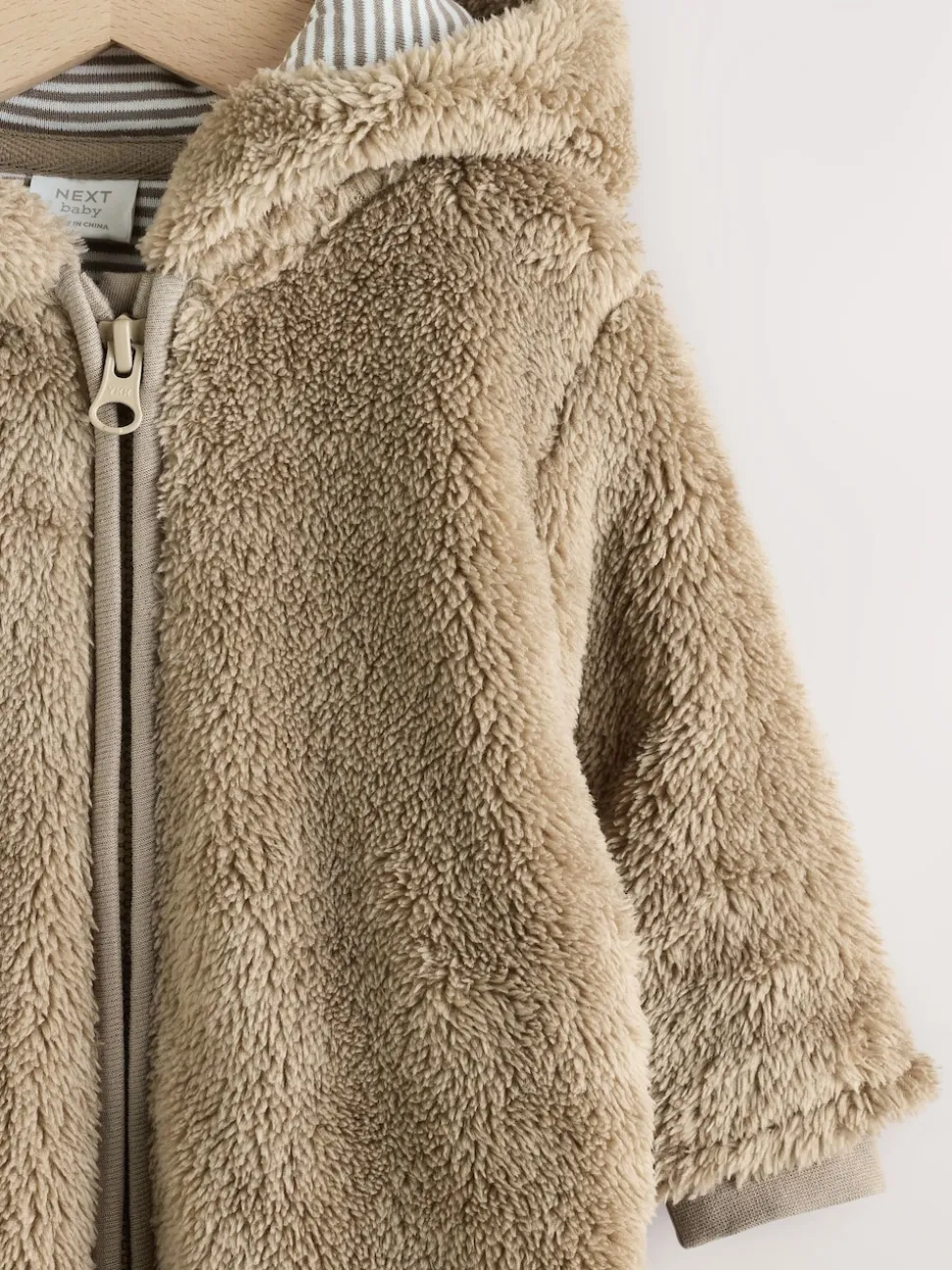 Marron mink - Combinaison bébé en polaire