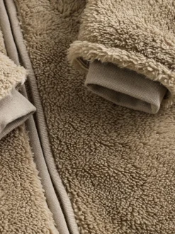 Marron mink - Combinaison bébé en polaire