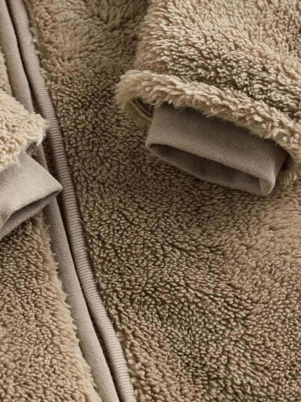 Marron mink - Combinaison bébé en polaire