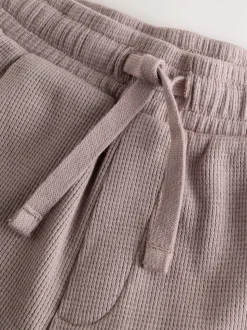 Marron mink - Ensemble t-shirt et short texturé Manchester Courts (3-16ans)