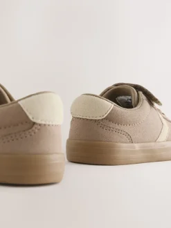 Marron neutre - Baskets à lacets élastiques à fermeture tactile