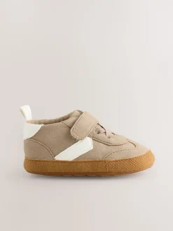 Marron neutre - Baskets BÉBÉ à Fermeture par contact (0-2mois)