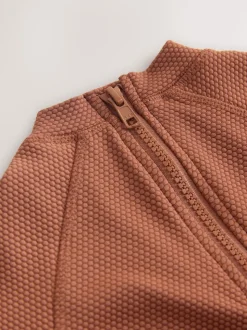 Marron rouille - Ensemble de bain texturé (3mois-7ans)