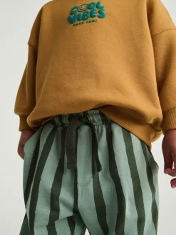 Marron rouille - Ensemble sweat à capuche et jogging imprimé Cool Vibes (3mois7ans)