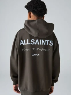 Marron/bleu - SmallSaints Oversized Underground Pullover Sweat-shirt à capuche